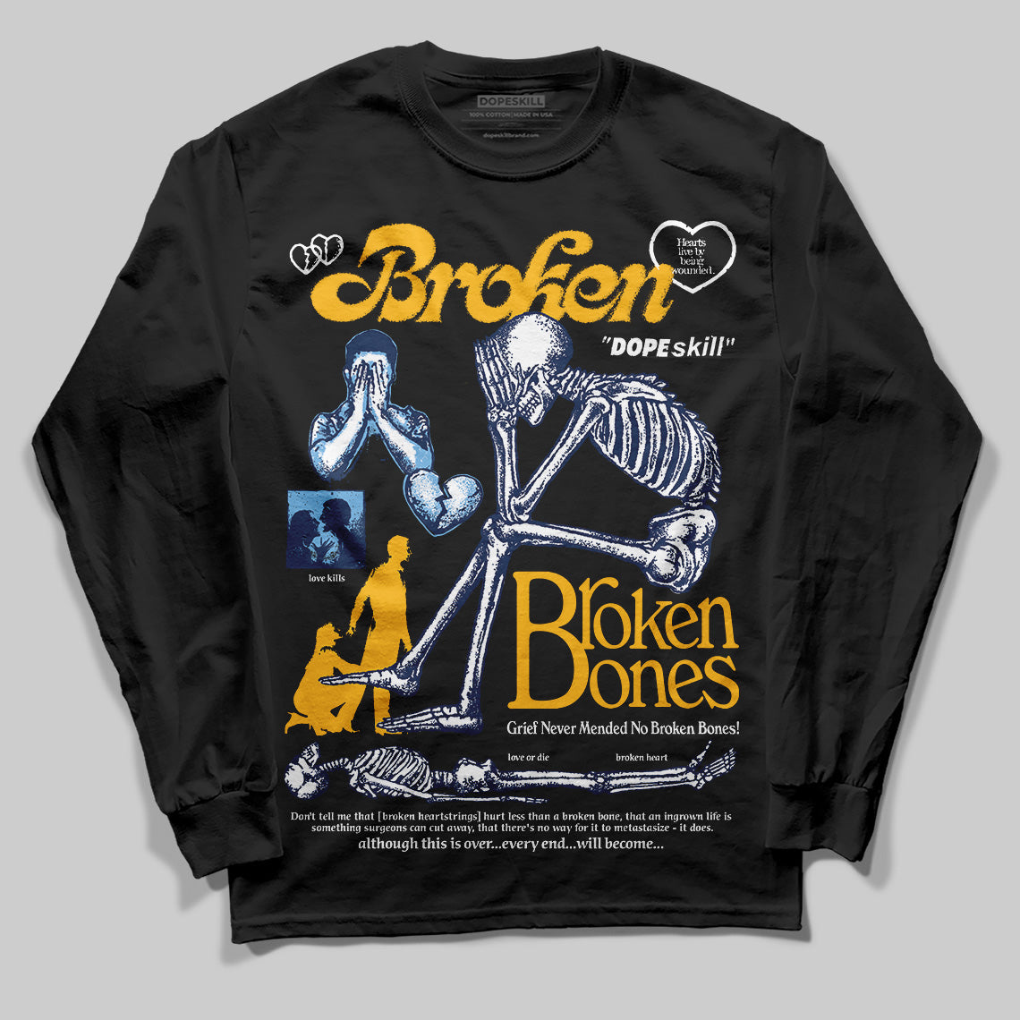 Retro Dunk From Above 4s superstreetwear Long Sleeve T-Shirt Broken Bones Graphic