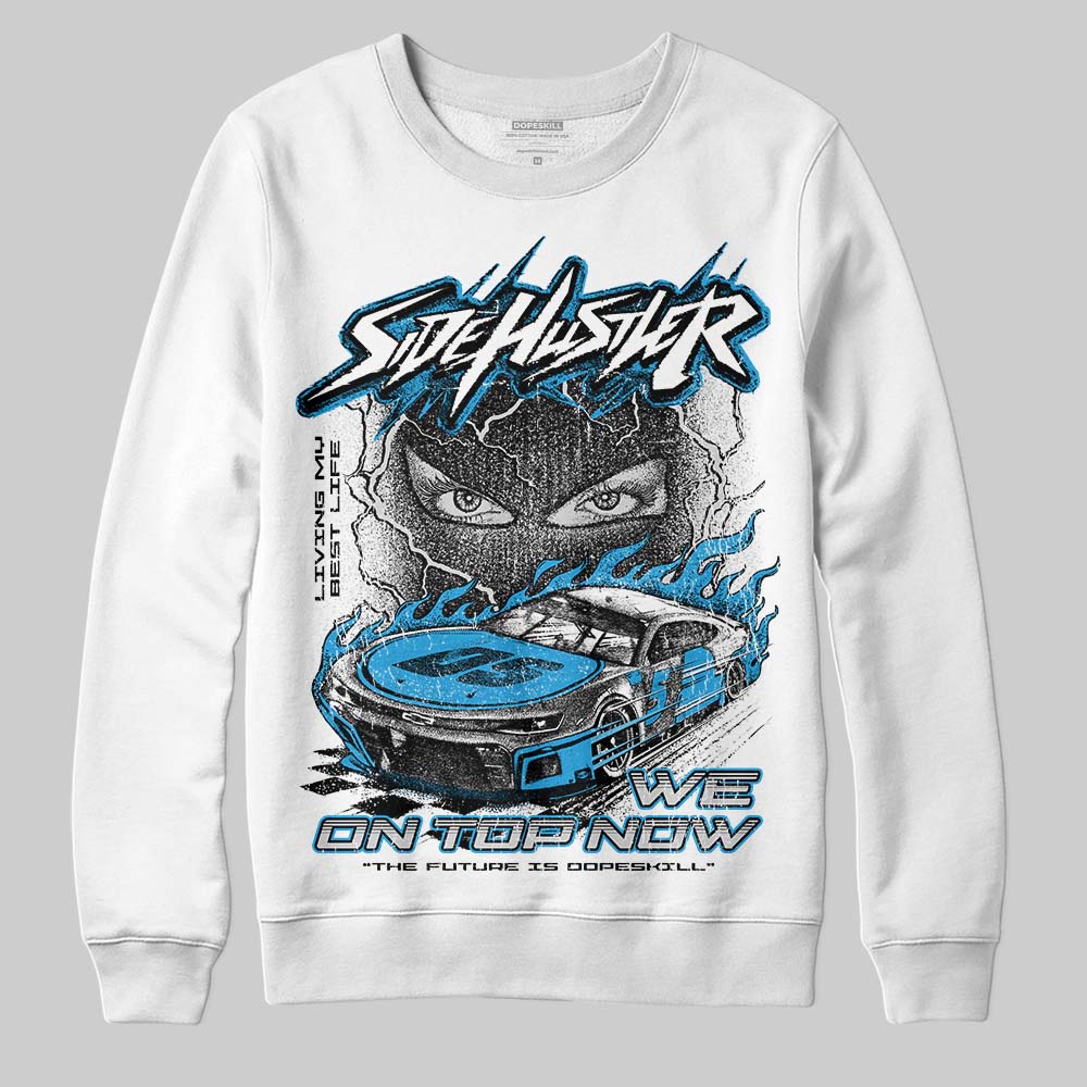 Military Blue 4s superstreetwear Sweatshirt New Side Hustler Graphic