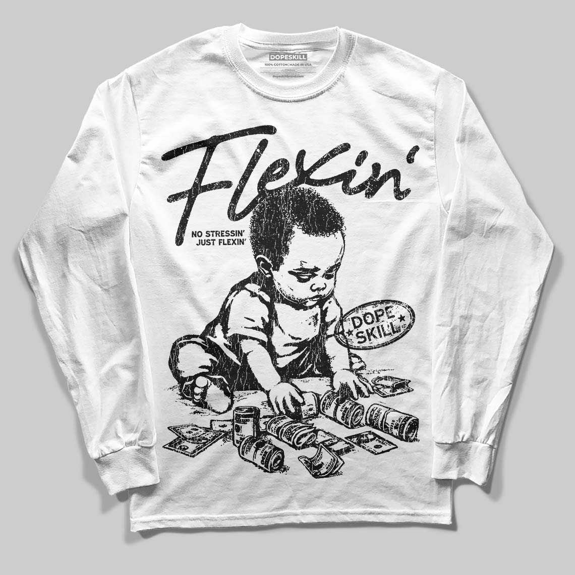 Dunk Panda White Black superstreetwear Long Sleeve T-Shirt Flexin' Graphic