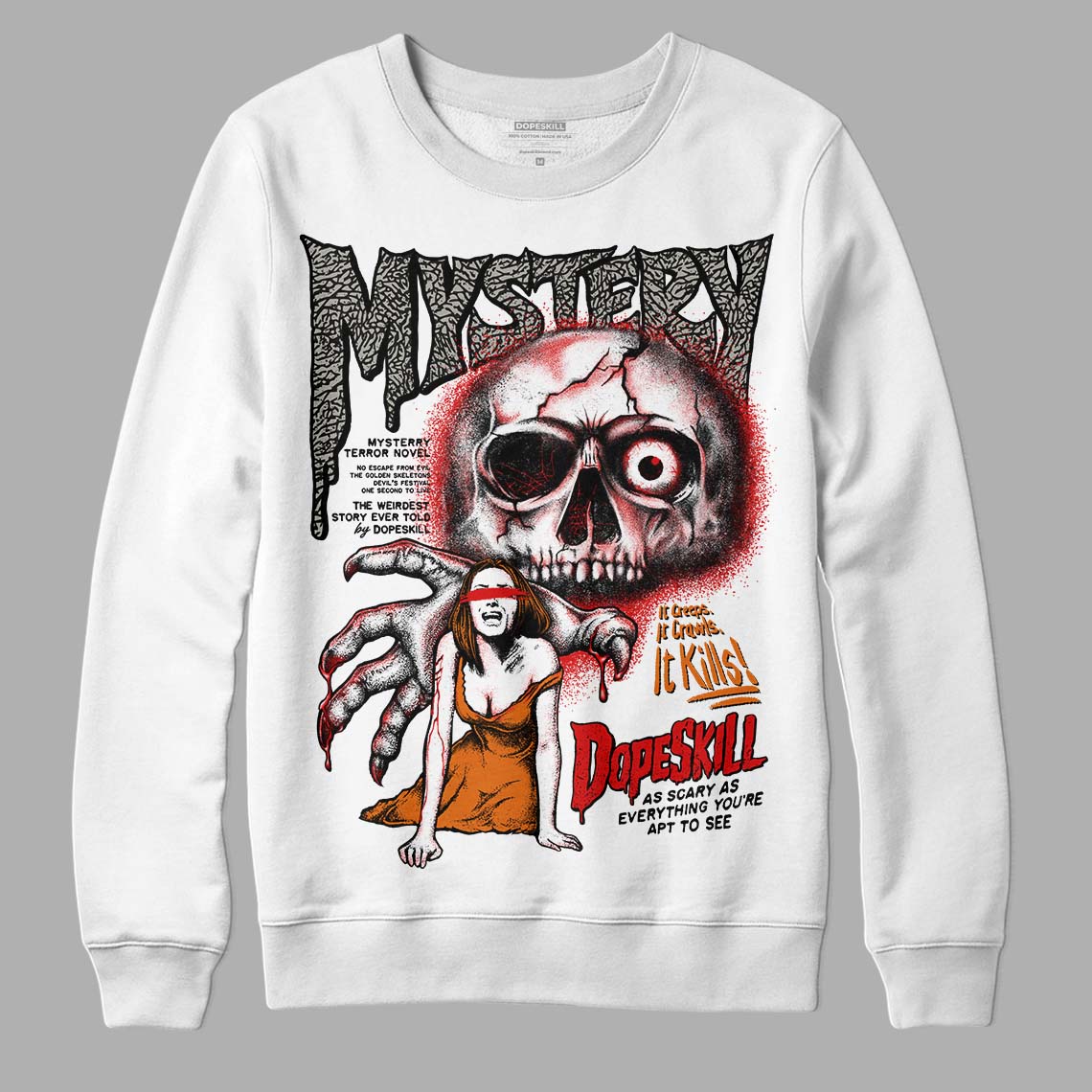 Fire Red 3s superstreetwear Sweatshirt Mystery Ghostly Grasp Graphic