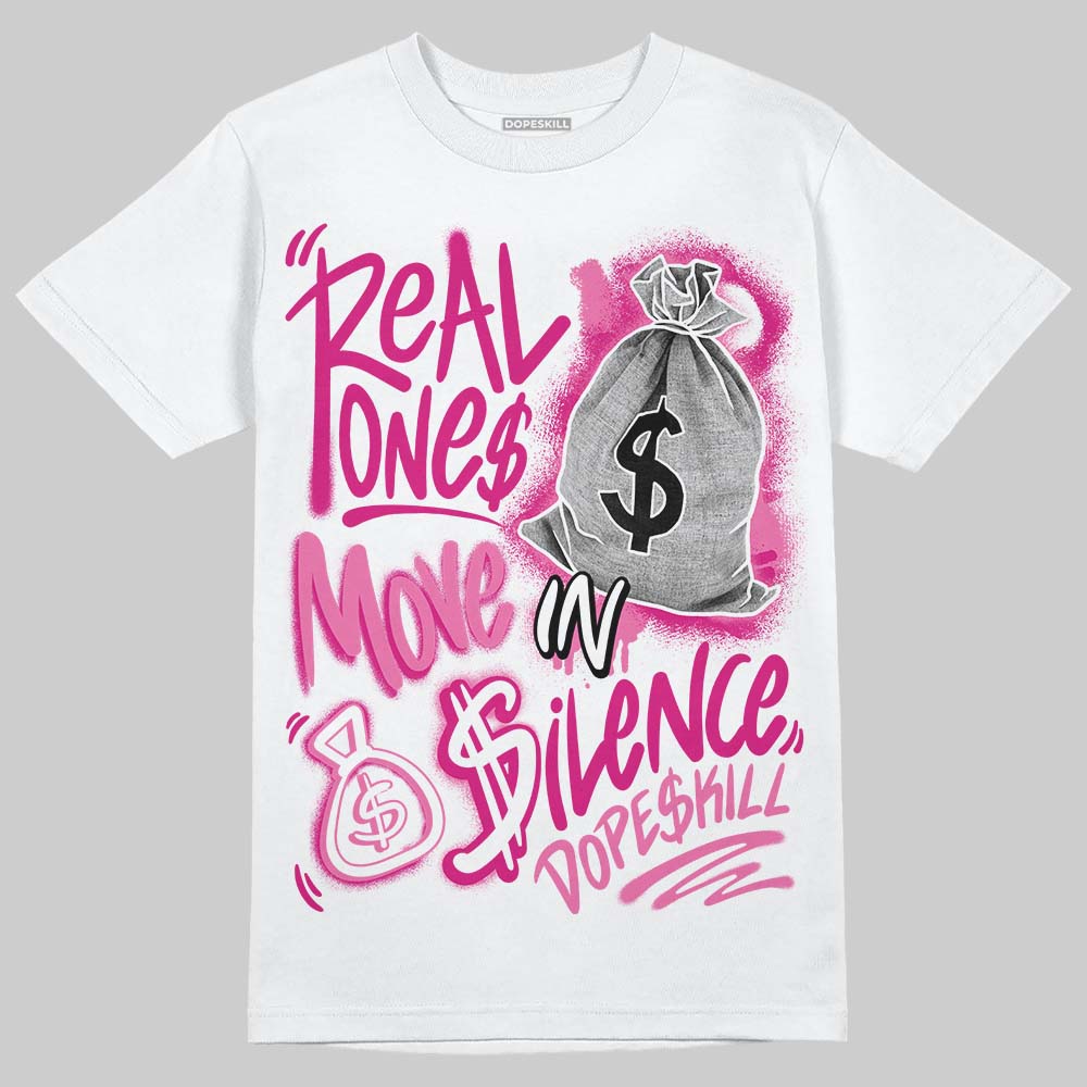 Rick RO Pink Leather Sneakers superstreetwear T-Shirt Real Ones Move In Silence Graphic