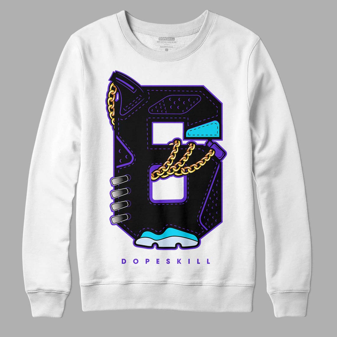 Aqua 6s superstreetwear Sweatshirt No.6 Graphic
