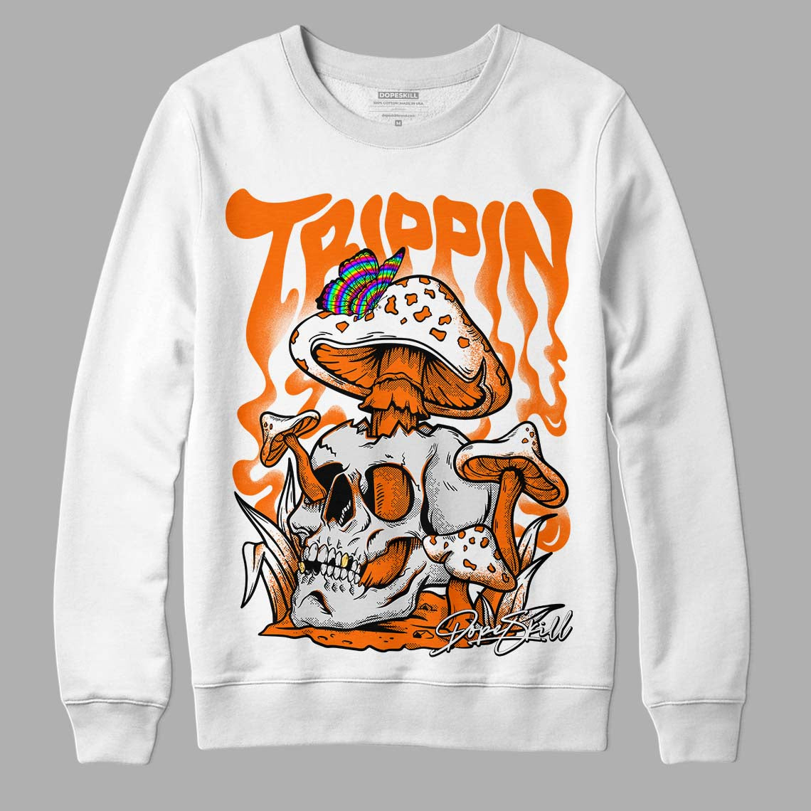 Orange Black White superstreetwear Sweatshirt Trippin Graphic