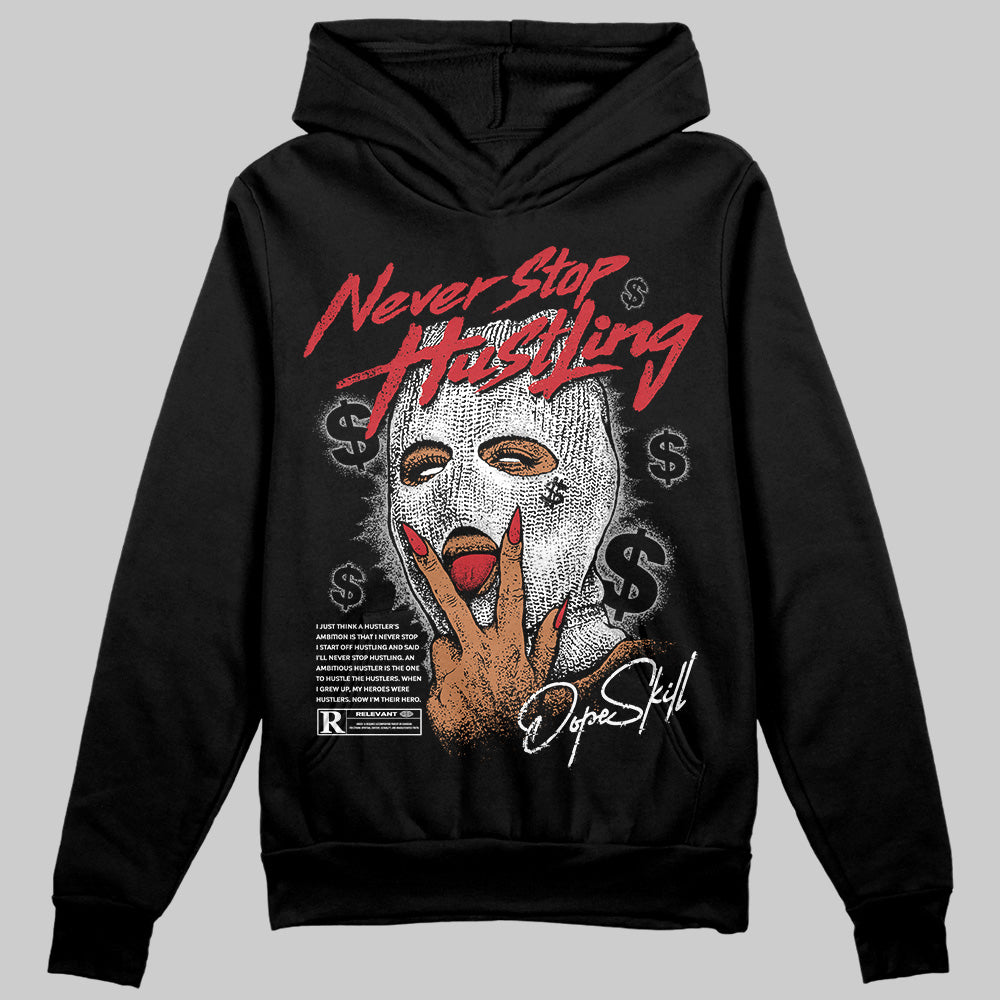 Bred Velvet 11s superstreetwear Hoodie Sweatshirt Never Stop Hustling Graphic