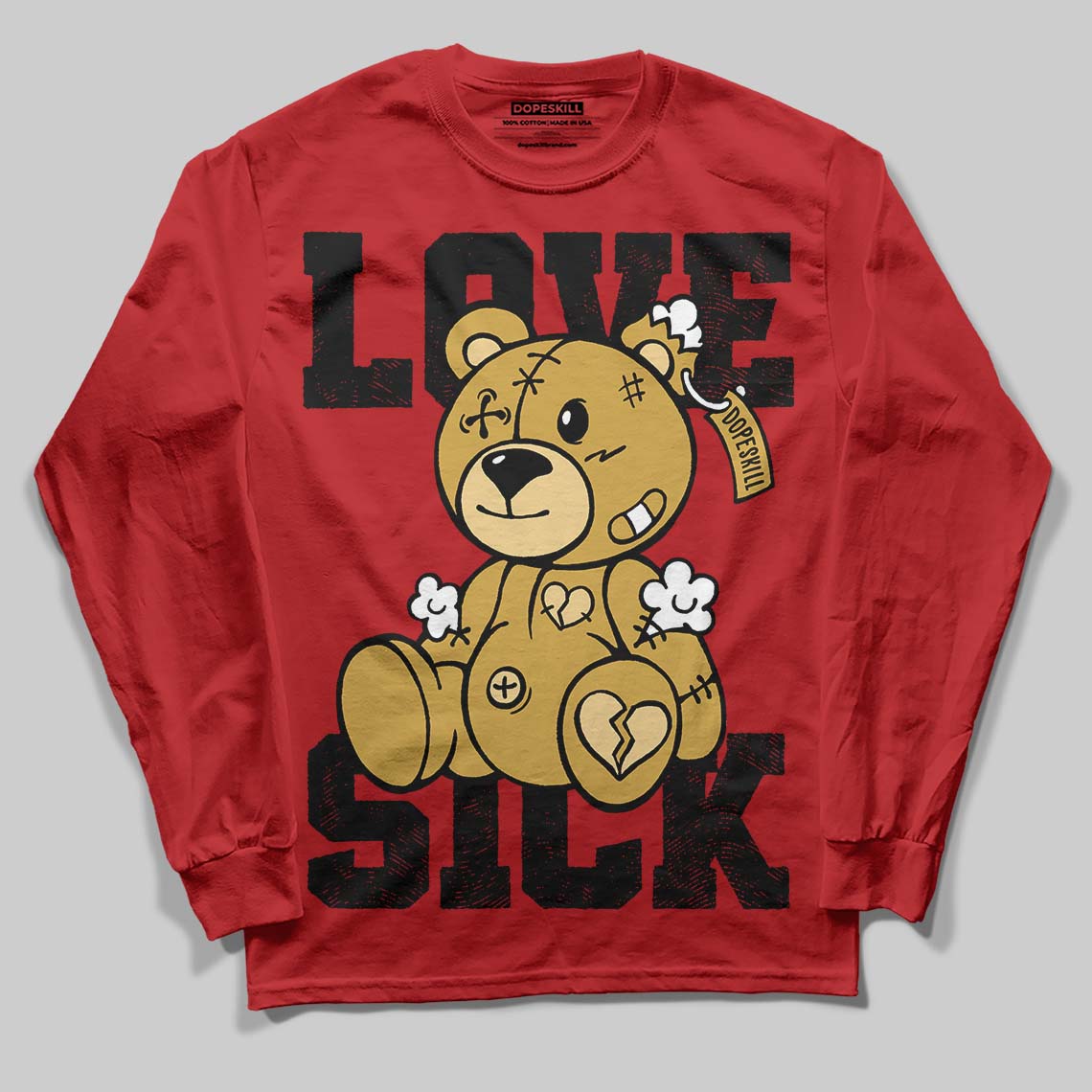 Red Collection superstreetwear Long Sleeve T-Shirt Love Sick Graphic