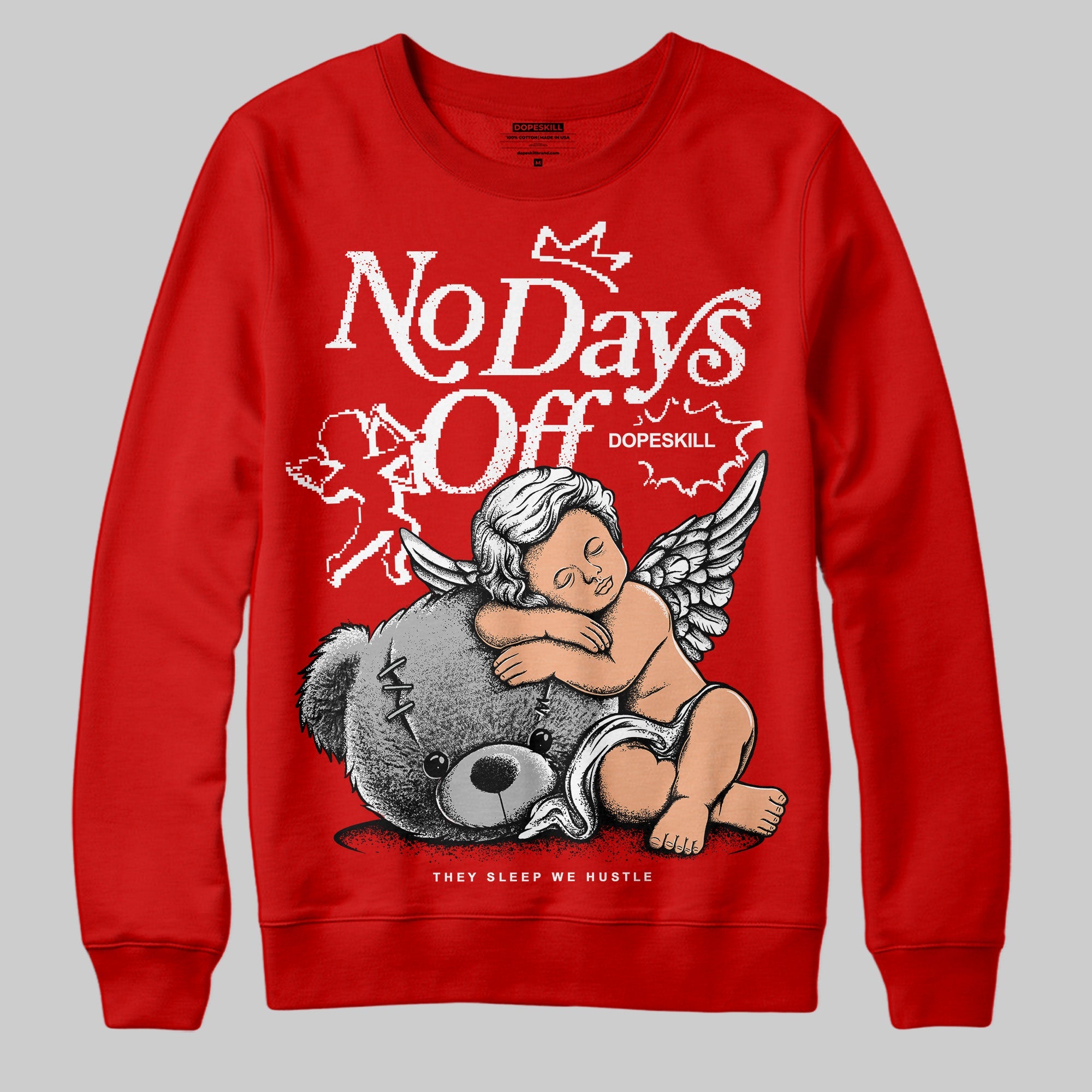 Bred Velvet 11s superstreetwear Red Sweatshirt New No Days Off Graphic