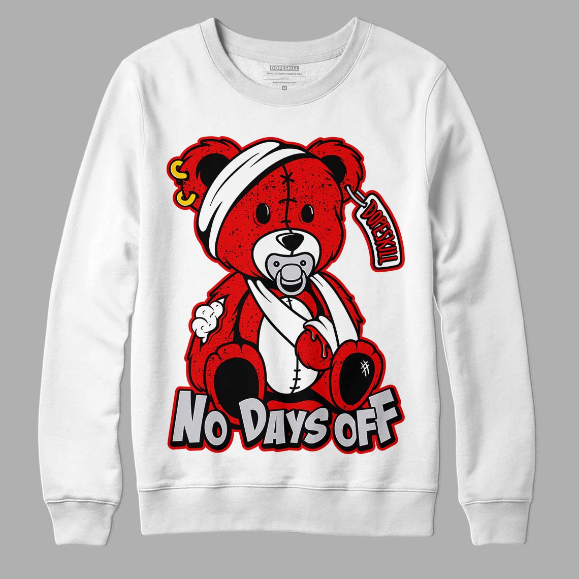 Red Cement 4S superstreetwear Sweatshirt Hurt Bear Graphic