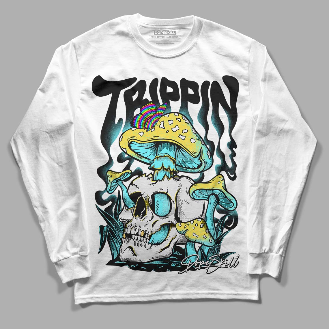 Aqua 5s superstreetwear Long Sleeve T-Shirt Trippin Graphic