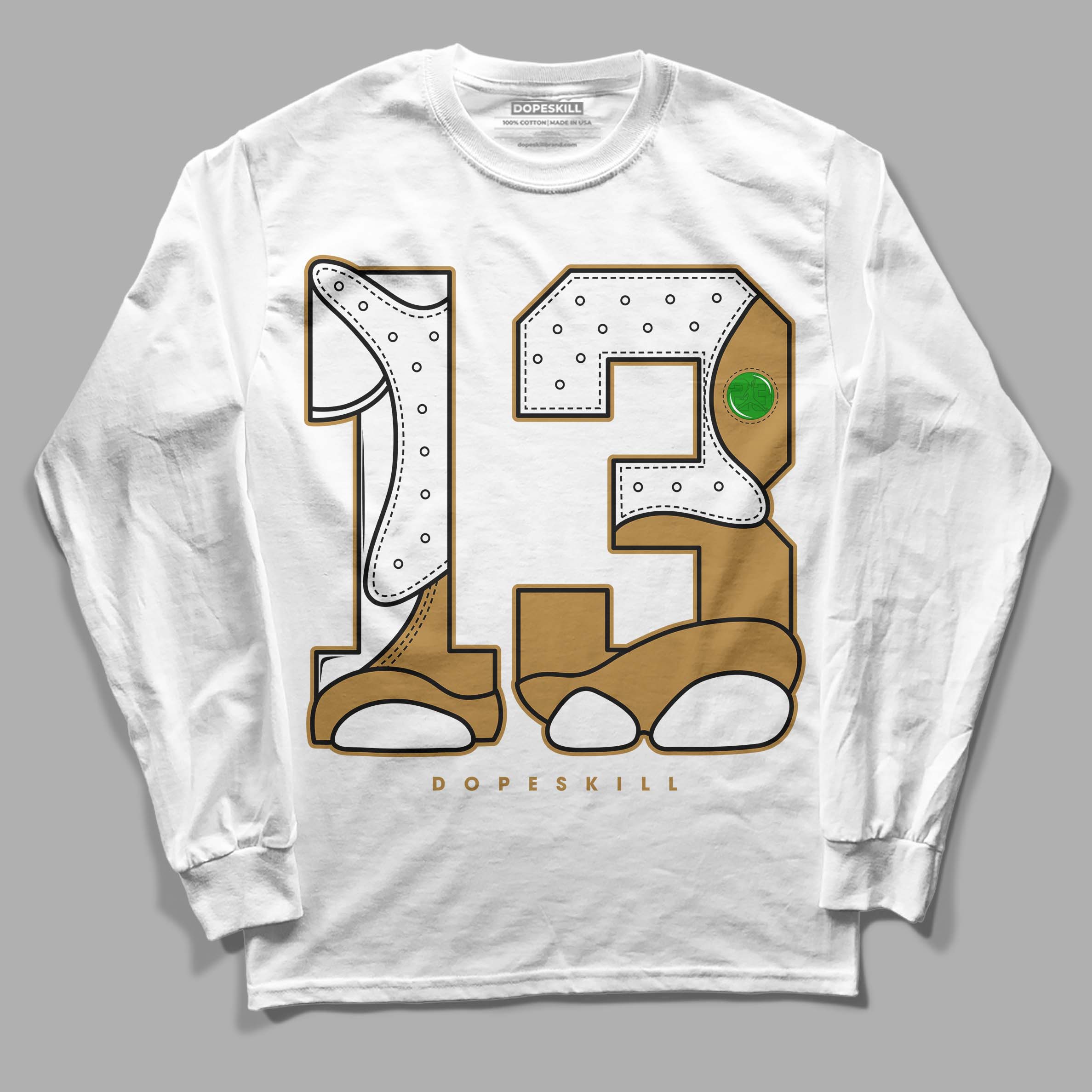 Wheat 13s superstreetwear Long Sleeve T-Shirt No.13 Graphic