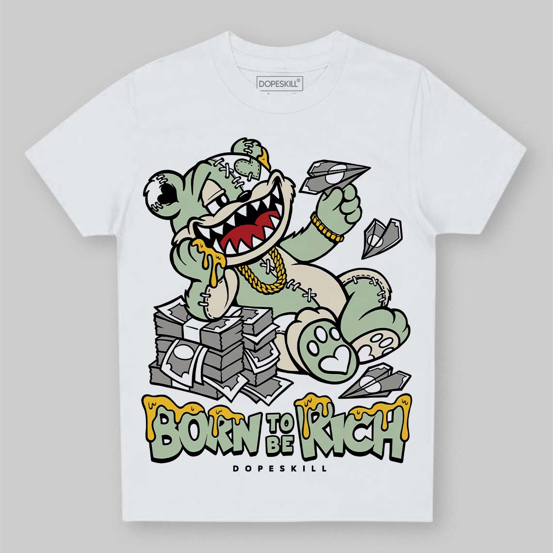 Seafoam 4s 2025 superstreetwear Toddler Kids T-shirt Born To Be Rich Graphic