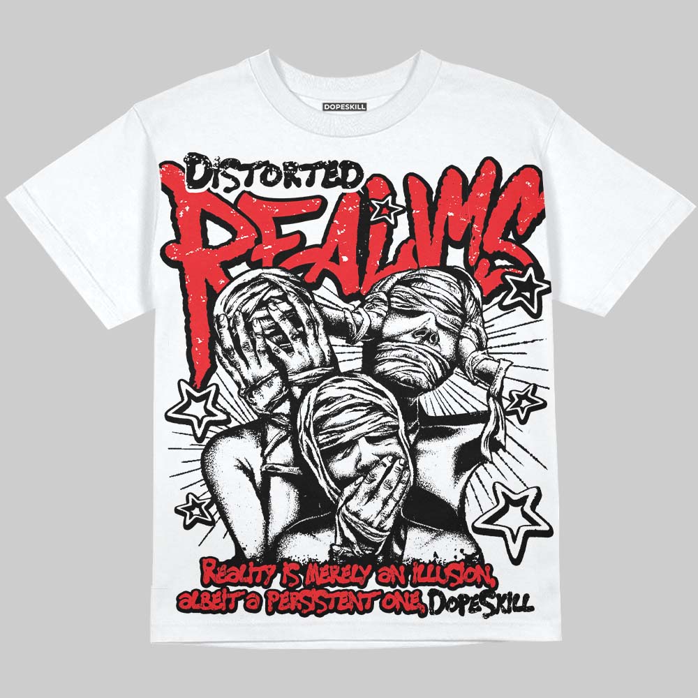 Red Collection superstreetwear Oversize Print T-Shirt Distorted Realms Graphic