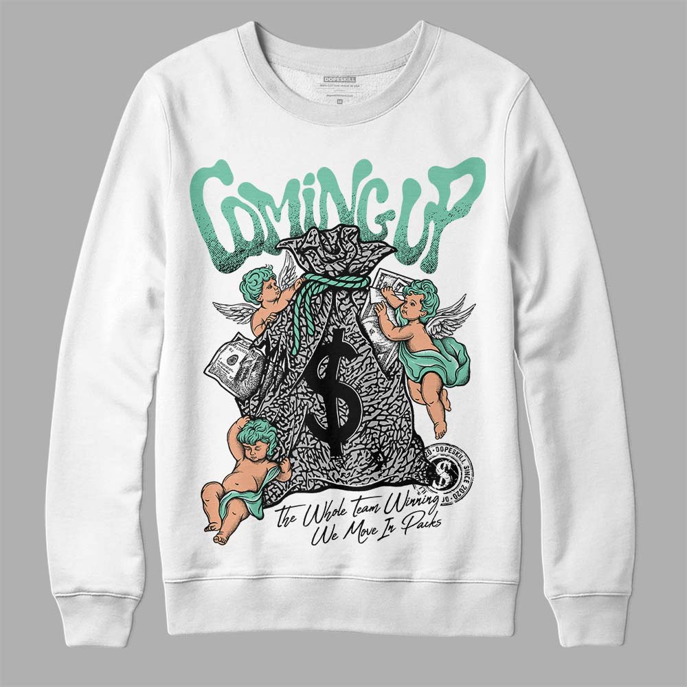 Green Glow 3s superstreetwear Sweatshirt Money Bag Coming Up Graphic