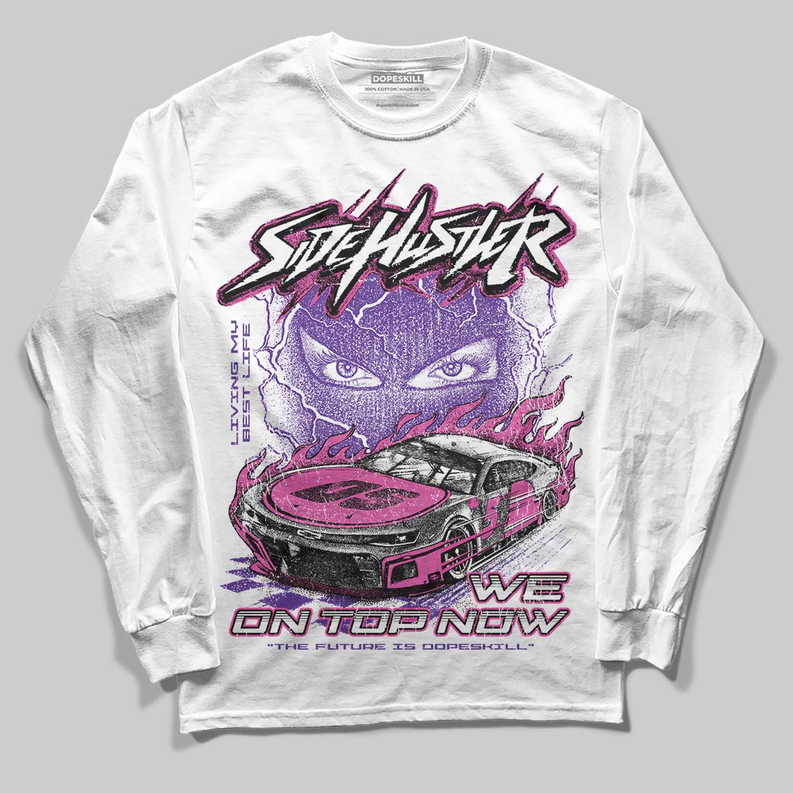 PURPLE Collection superstreetwear Long Sleeve T-Shirt New Side Hustler Graphic
