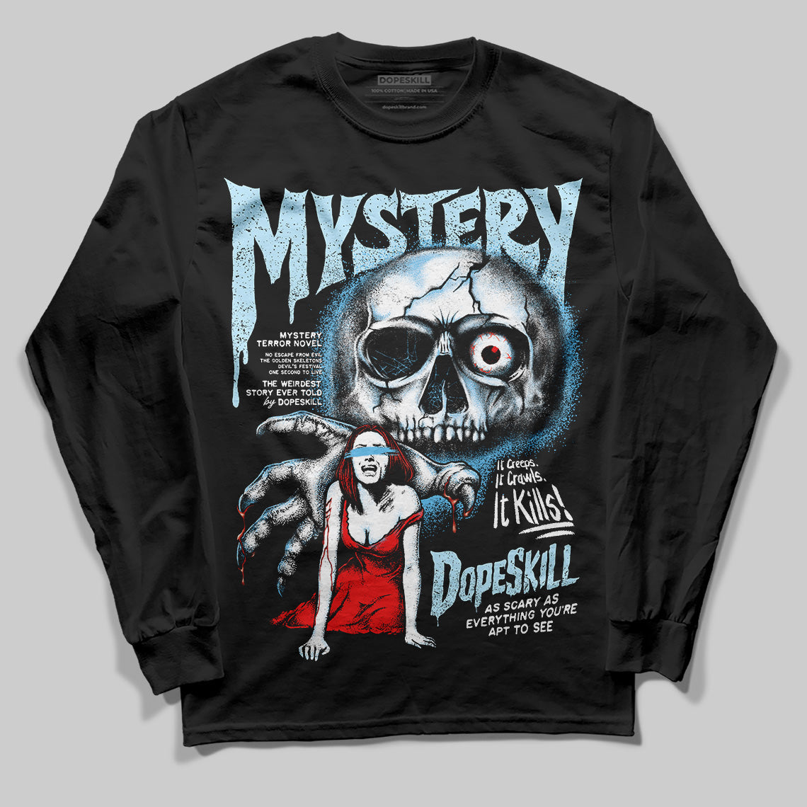 Legend Blue 11s superstreetwear Long Sleeve T-Shirt Mystery Ghostly Grasp Graphic