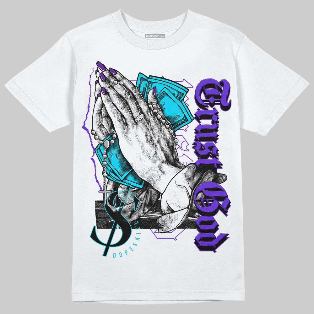 Aqua 6s superstreetwear T-Shirt Trust God Graphic