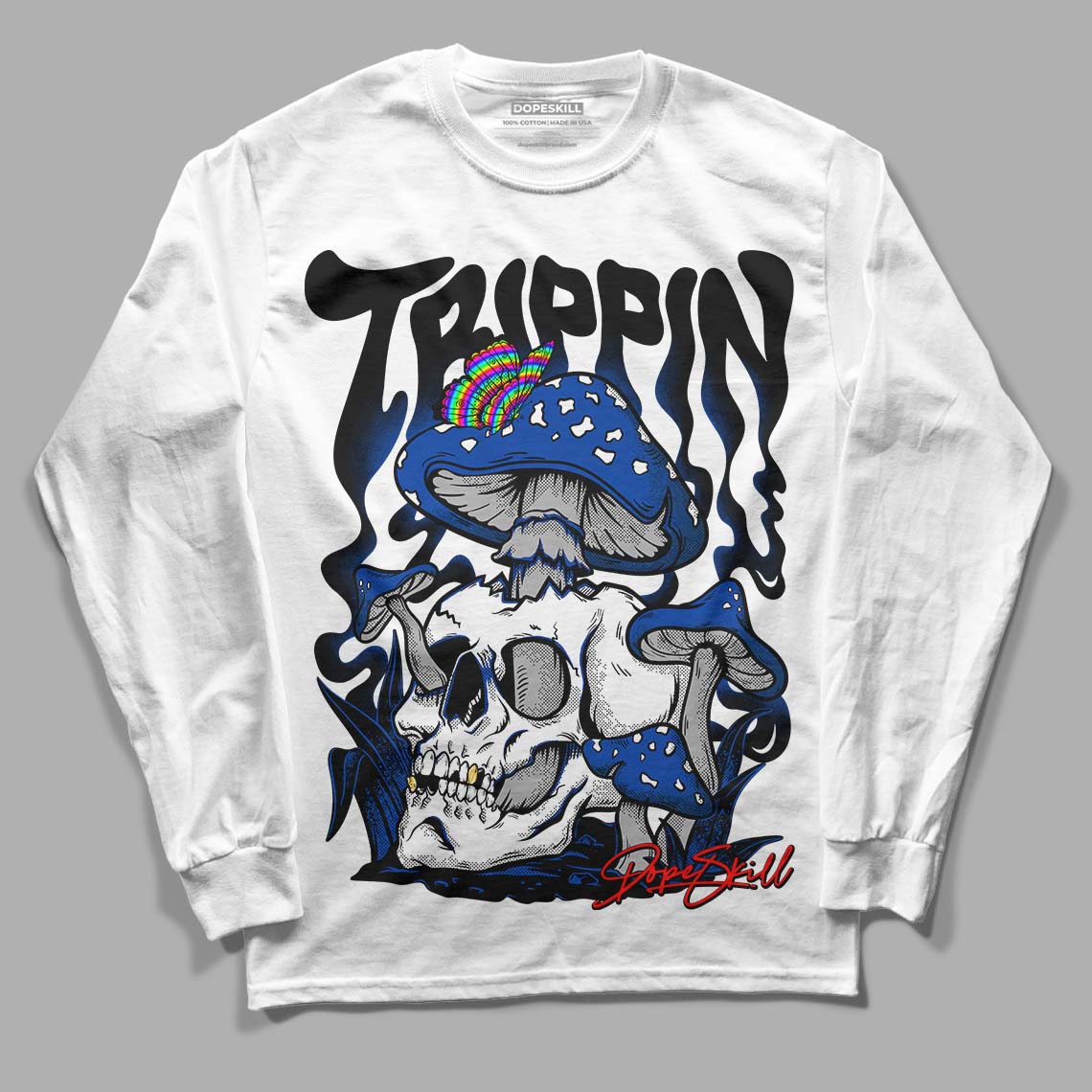 Racer Blue 5s superstreetwear Long Sleeve T-Shirt Trippin Graphic