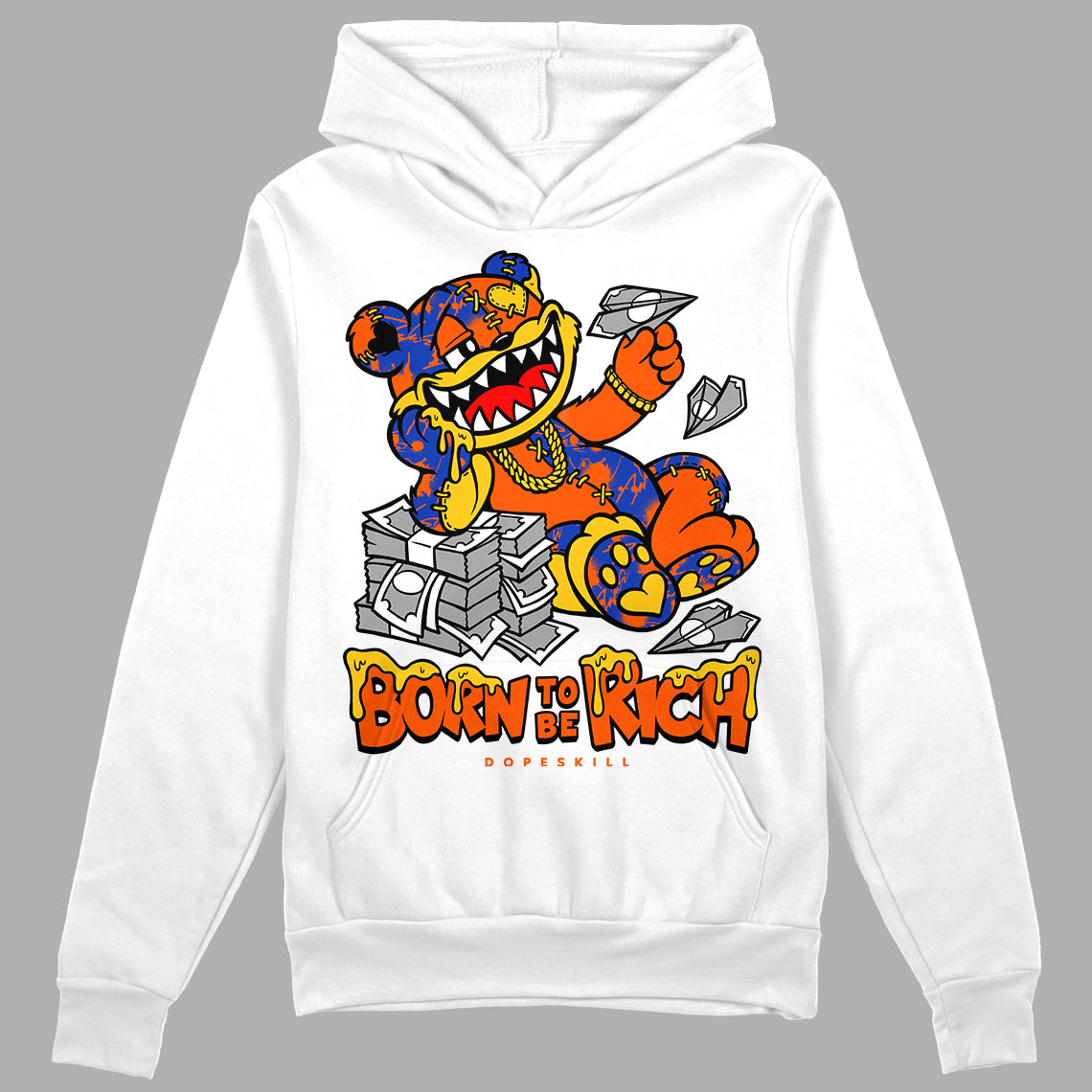 Dunk Futura Orange Blaze superstreetwear Hoodie Sweatshirt Born To Be Rich Graphic