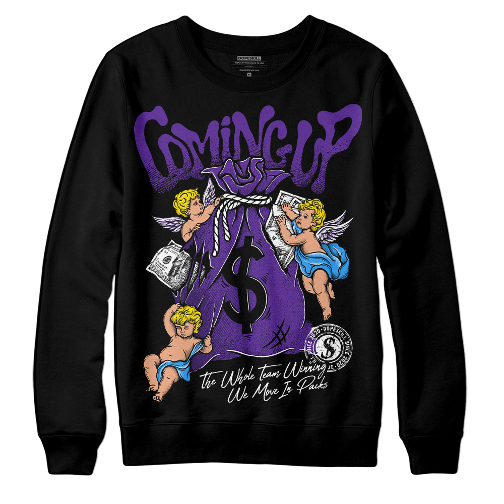 PURPLE Collection superstreetwear Sweatshirt Money Bag Coming Up Graphic
