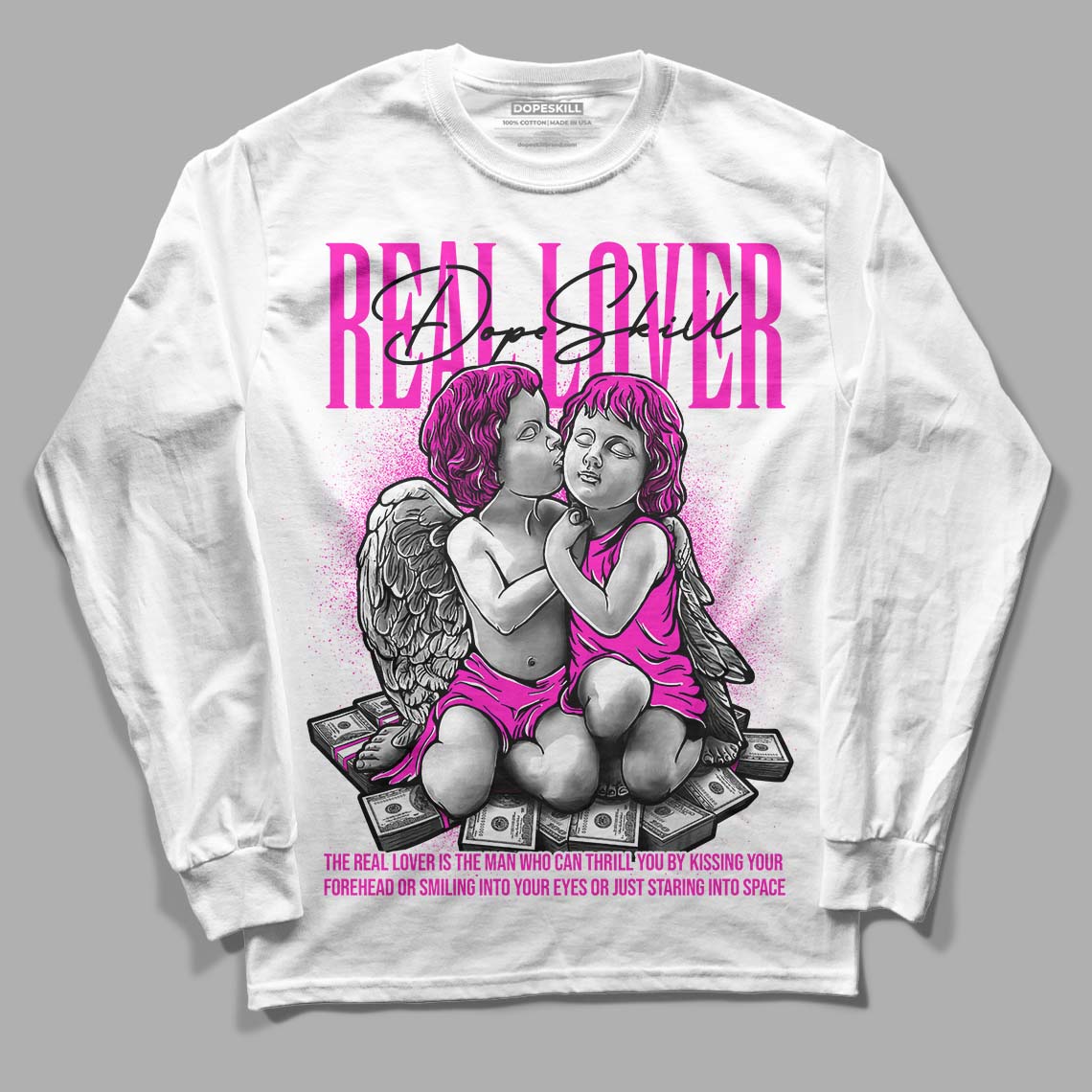 Dunk Low Active Fuchsia superstreetwear Long Sleeve T-Shirt Real Lover Graphic