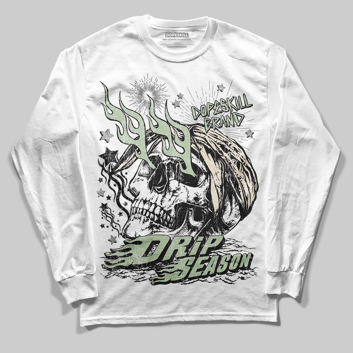 Seafoam 4s 2025 superstreetwear Long Sleeve T-Shirt Drip Season Graphic