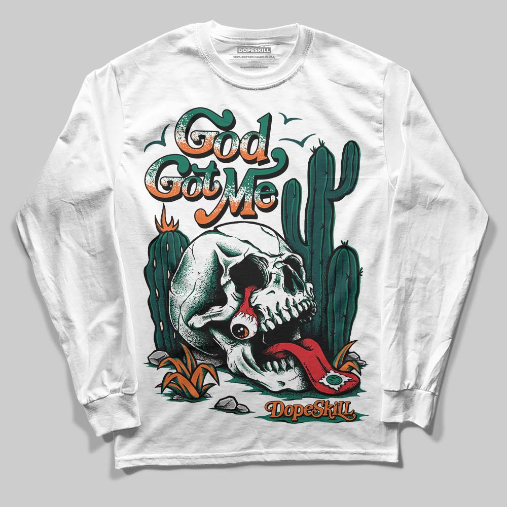 Oxidized Green 4s superstreetwear Long Sleeve T-Shirt God Got Me Graphic