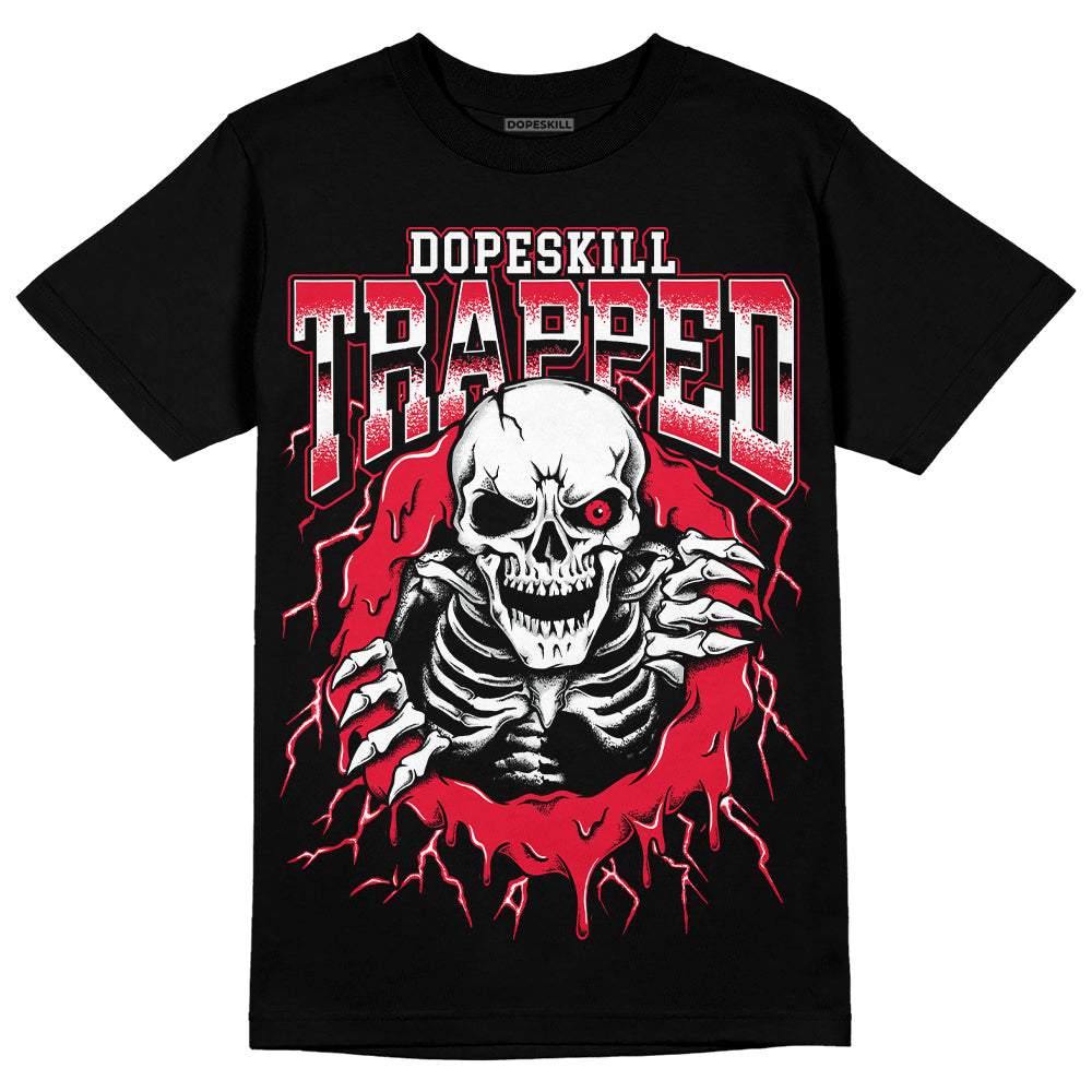 Red Black White superstreetwear T-Shirt Trapped Halloween Graphic