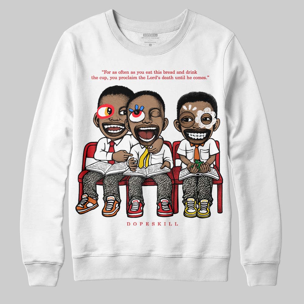 Fire Red 3s superstreetwear Sweatshirt First Sunday Graphic
