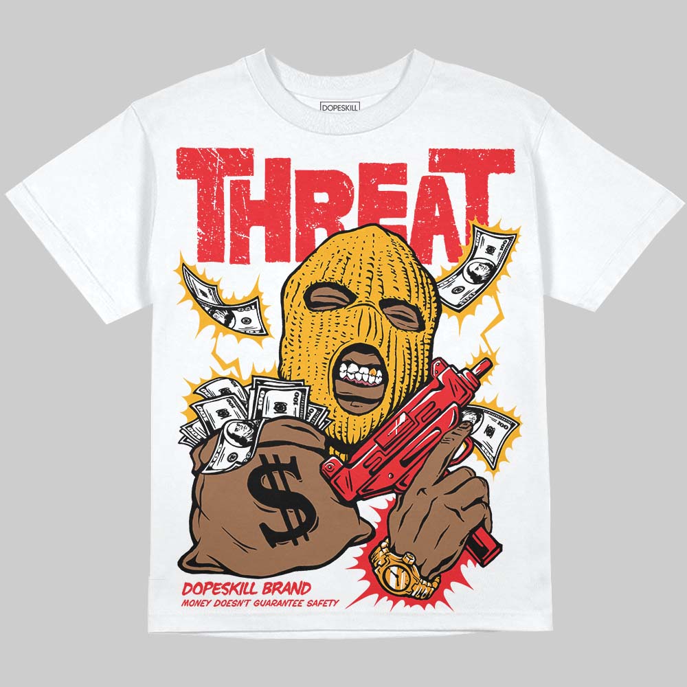 Red Collection superstreetwear Oversize Print T-Shirt Under Threat Graphic