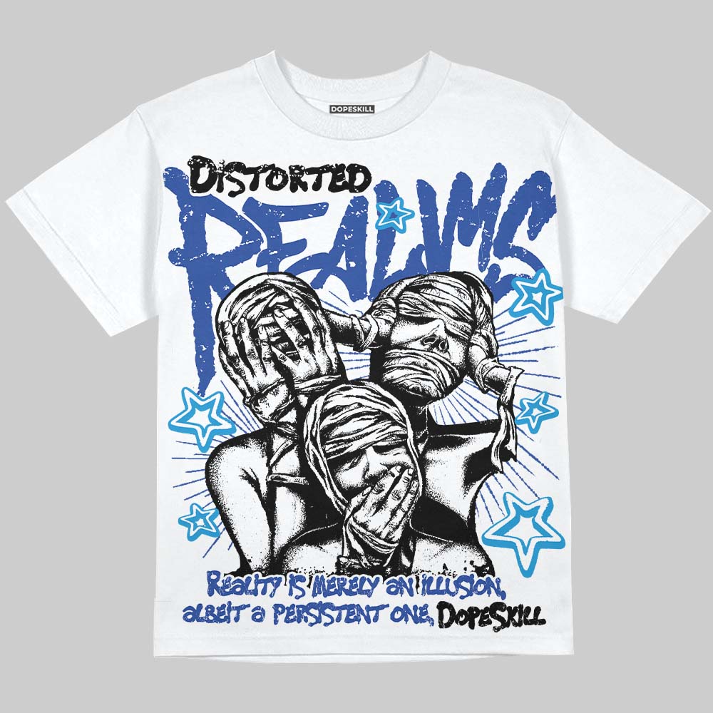Royal Blue Collection superstreetwear Oversize Print T-Shirt Distorted Realms Graphic