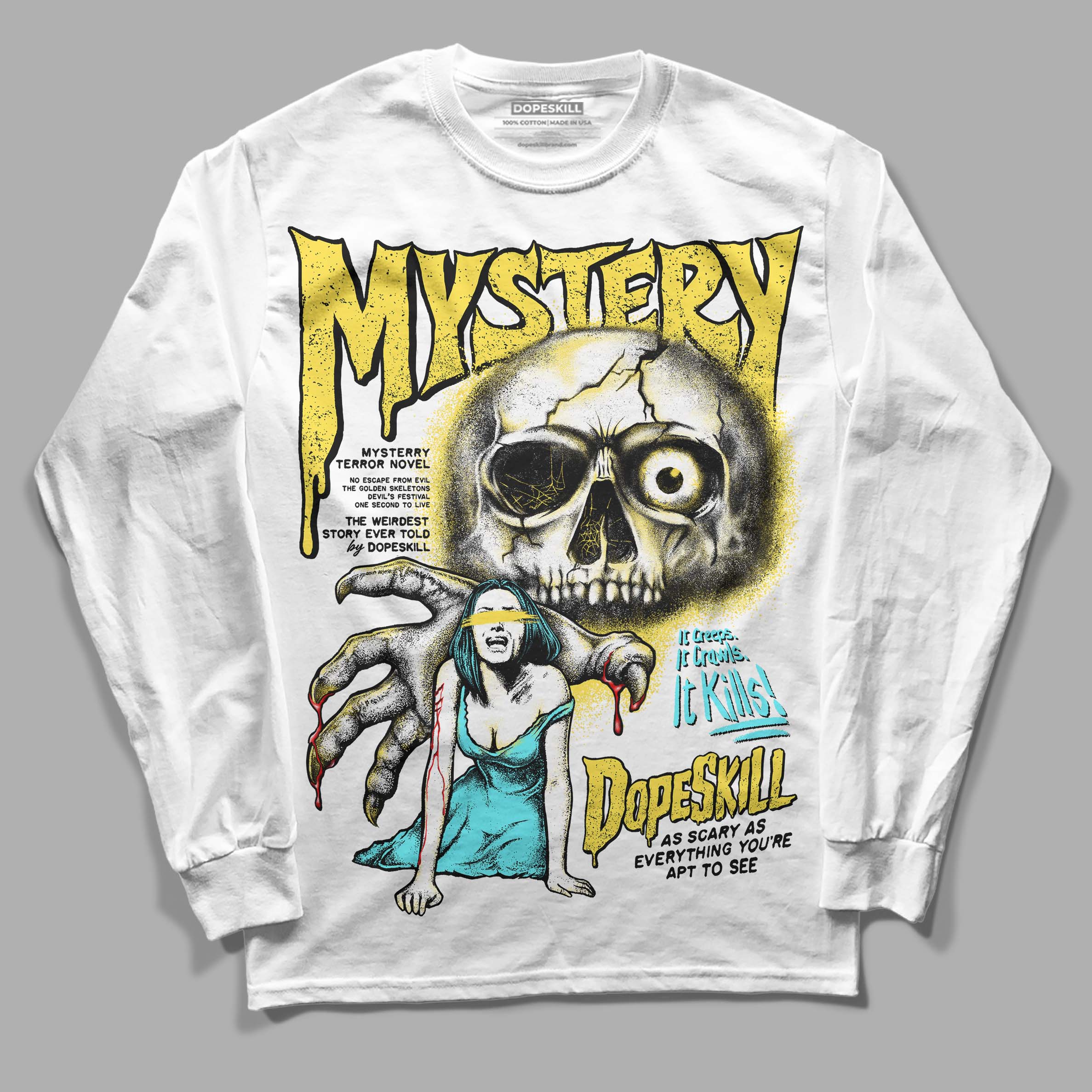 Aqua 5s superstreetwear Long Sleeve T-Shirt Mystery Ghostly Grasp Graphic