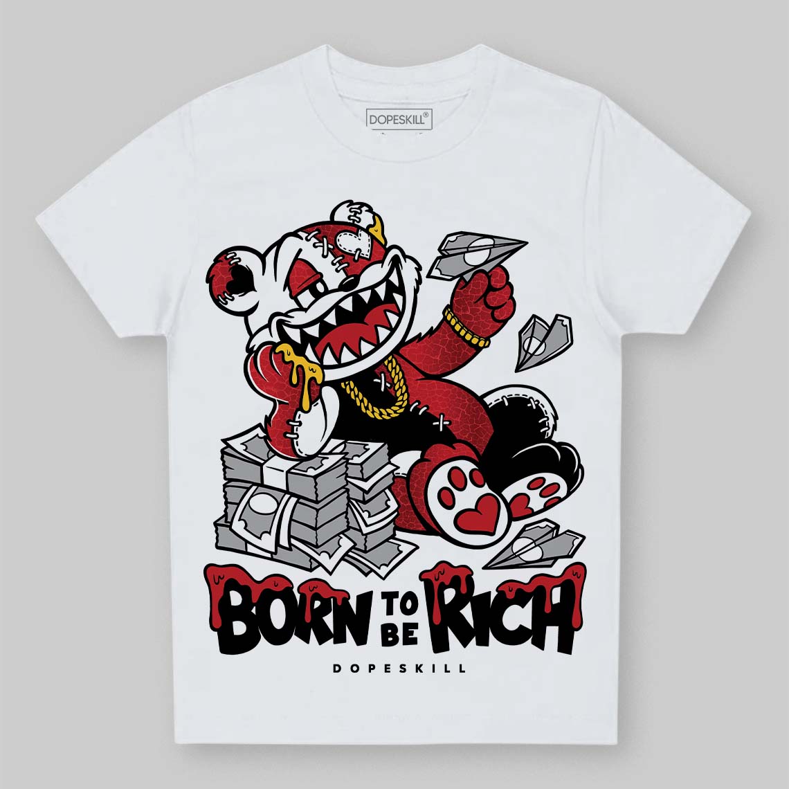 Ruby 1s superstreetwear Toddler Kids T-shirt Born To Be Rich Graphic