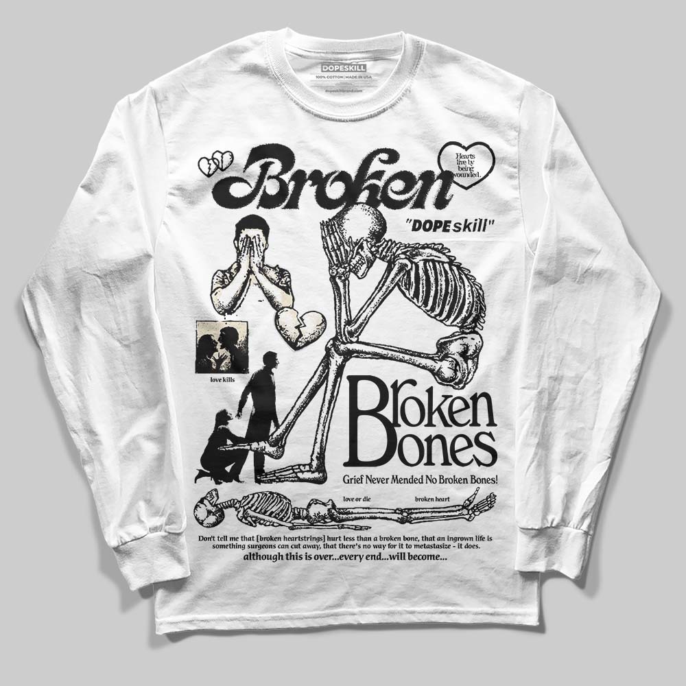 Reverse Metallic 5s superstreetwear Long Sleeve T-Shirt Broken Bones Graphic
