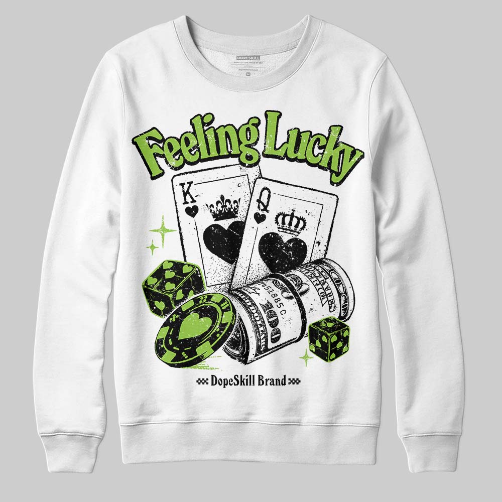 Neon Green Collection superstreetwear Sweatshirt Feeling Lucky Graphic