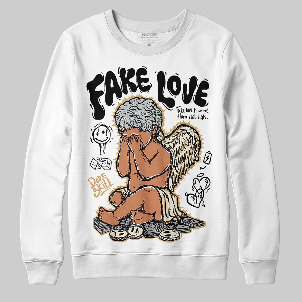 Reverse Metallic 5s superstreetwear Sweatshirt False Love Graphic