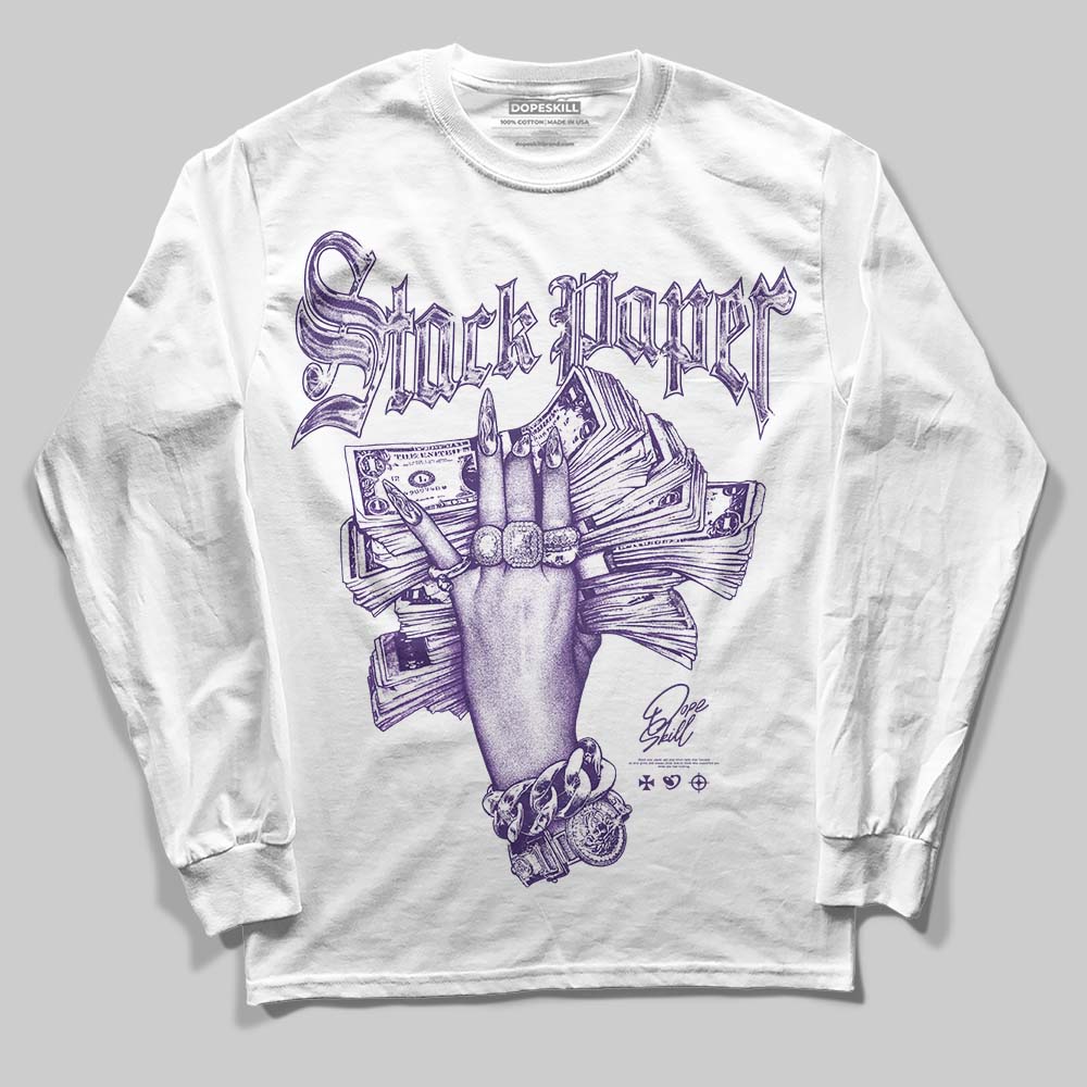 PURPLE Collection superstreetwear Long Sleeve T-Shirt Stack Paper Graphic