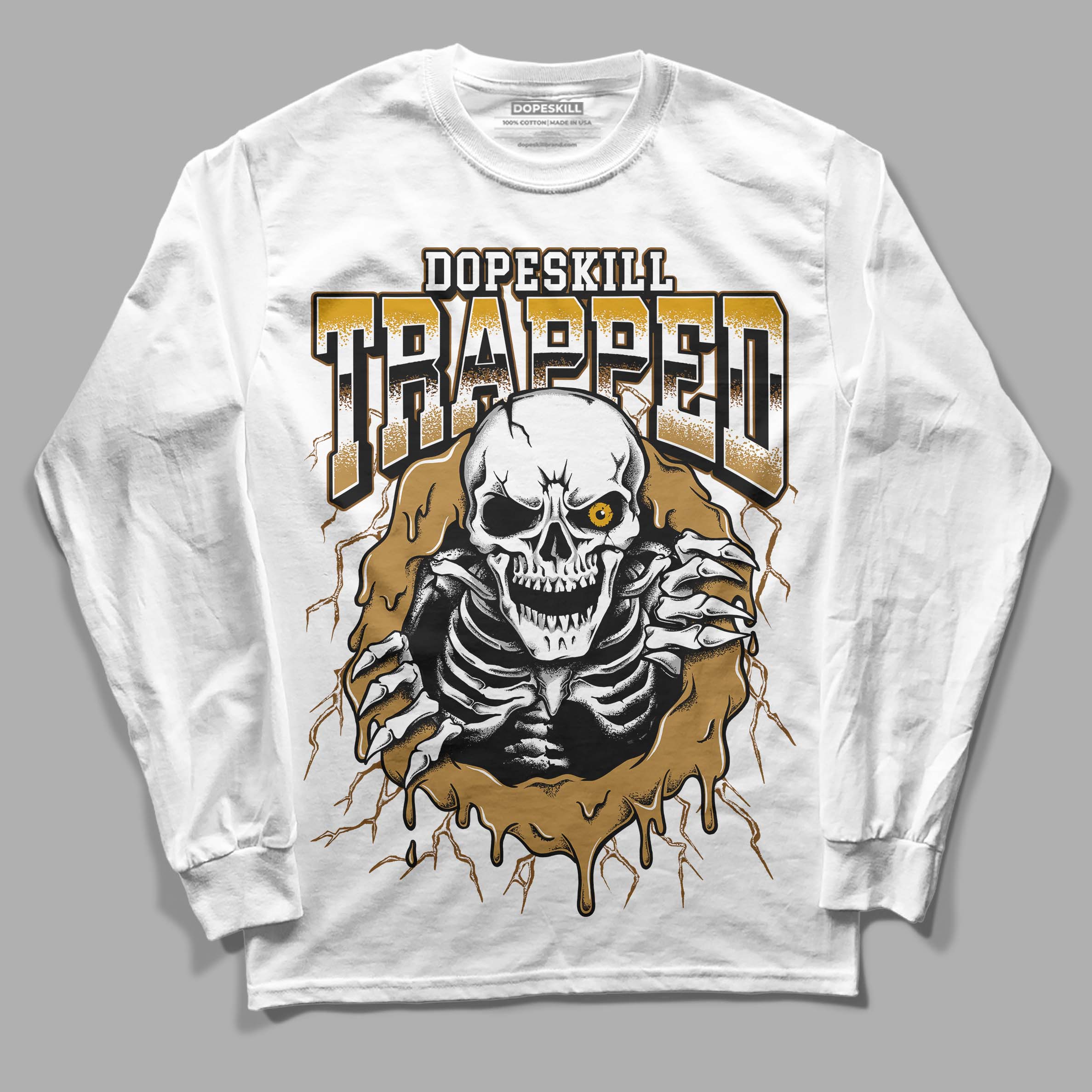 Wheat 13s superstreetwear Long Sleeve T-Shirt Trapped Halloween Graphic