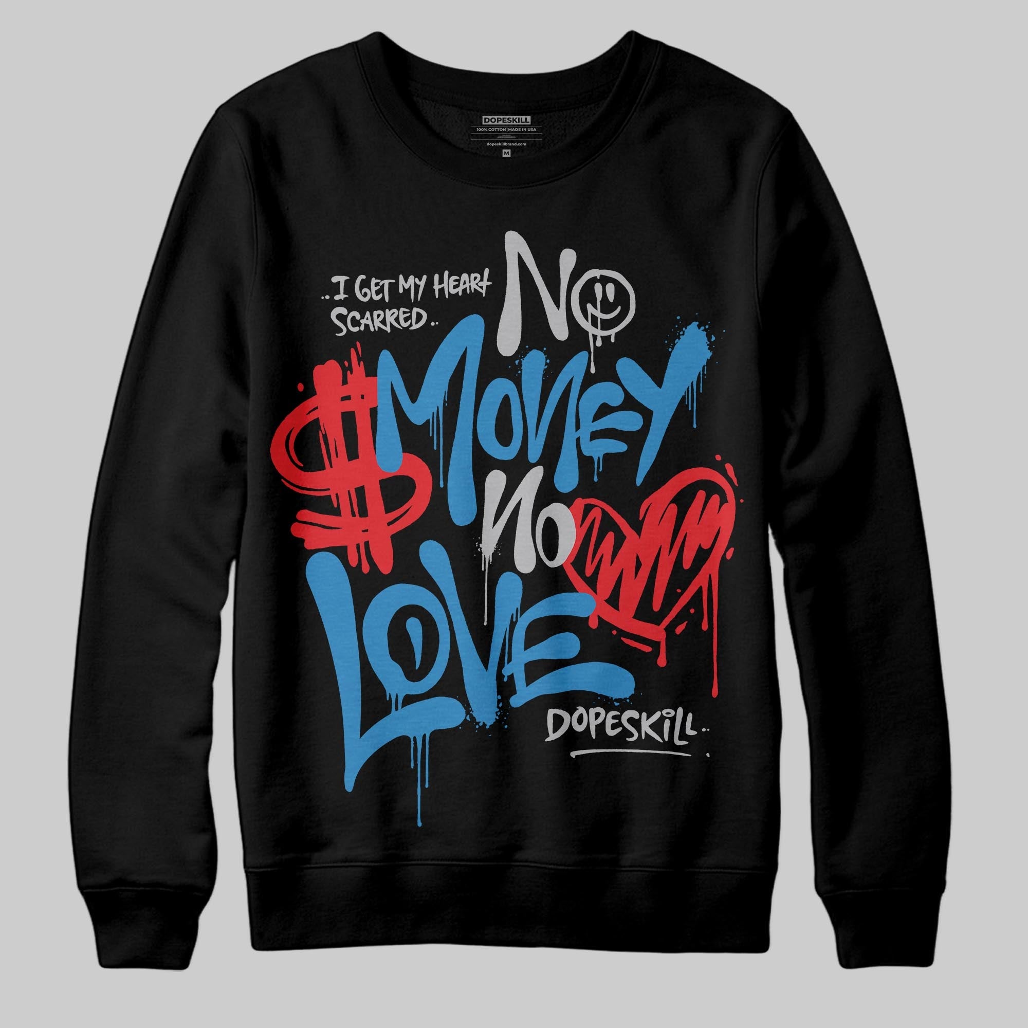 Rare Air 3s superstreetwear Sweatshirt No Money No Love Typo Graphic