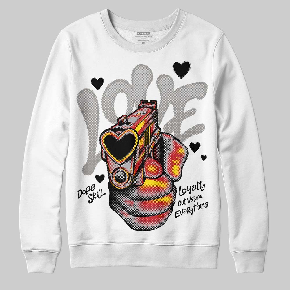 White Cement 4s superstreetwear Sweatshirt Love Shot Graphic