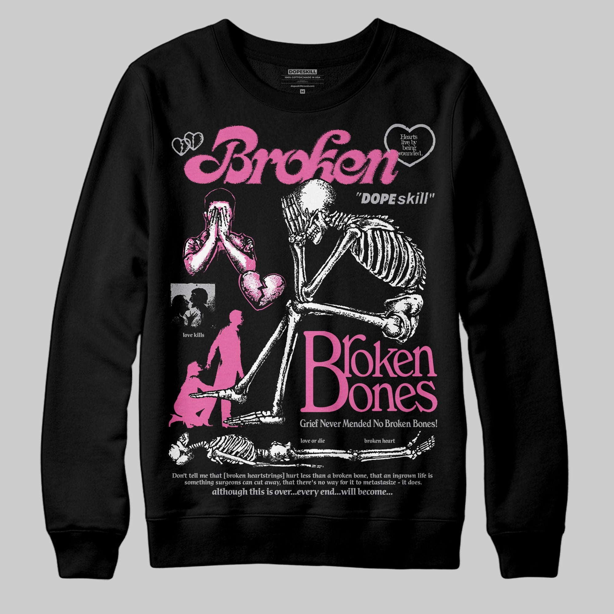 Kayano 14 Cream Sweet Pink superstreetwear Sweatshirt Broken Bones Graphic