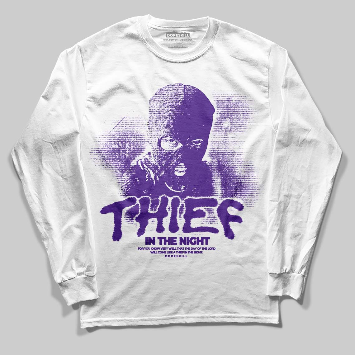 PURPLE Collection superstreetwear Long Sleeve T-Shirt Thief In The Night Graphic