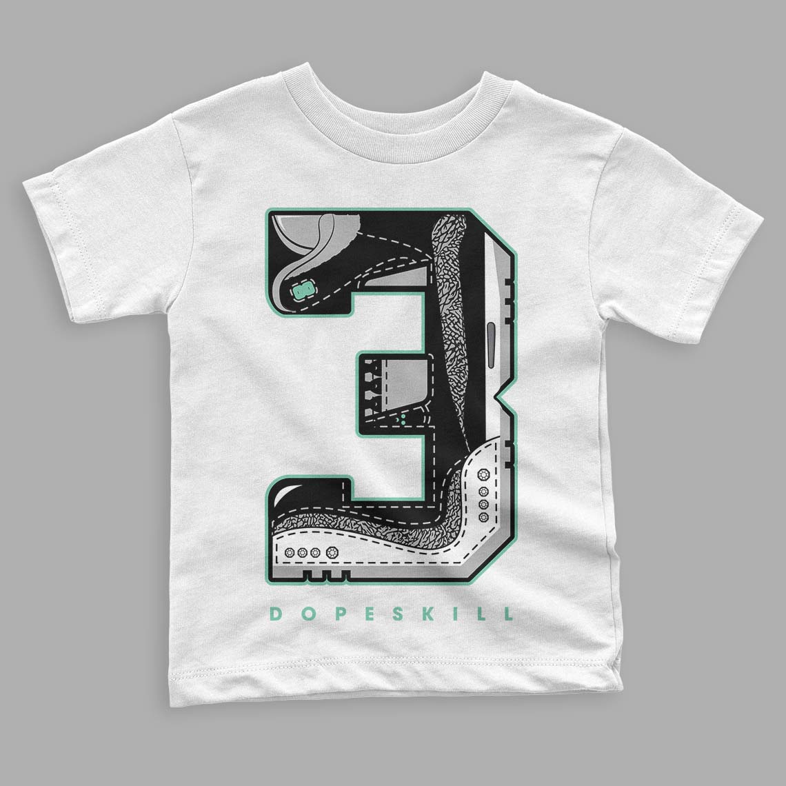 Green Glow 3s superstreetwear Toddler Kids T-shirt No.3 Graphic