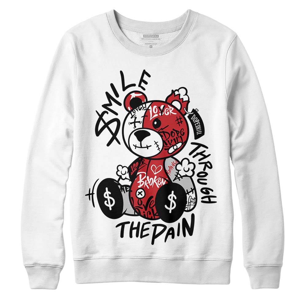 Red Taxi 12s superstreetwear Sweatshirt Smile Through The Pain Graphic