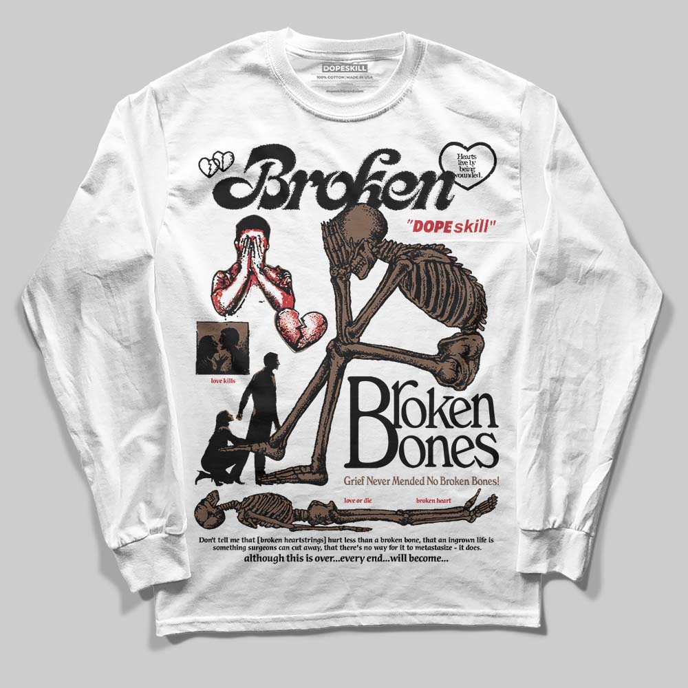 Olive 9s superstreetwear Long Sleeve T-Shirt Broken Bones Graphic
