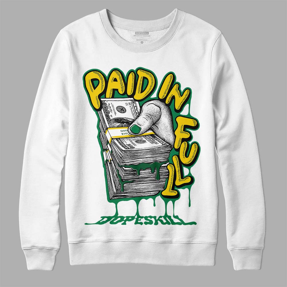 Green Collection superstreetwear Sweatshirt Paid In Full Graphic