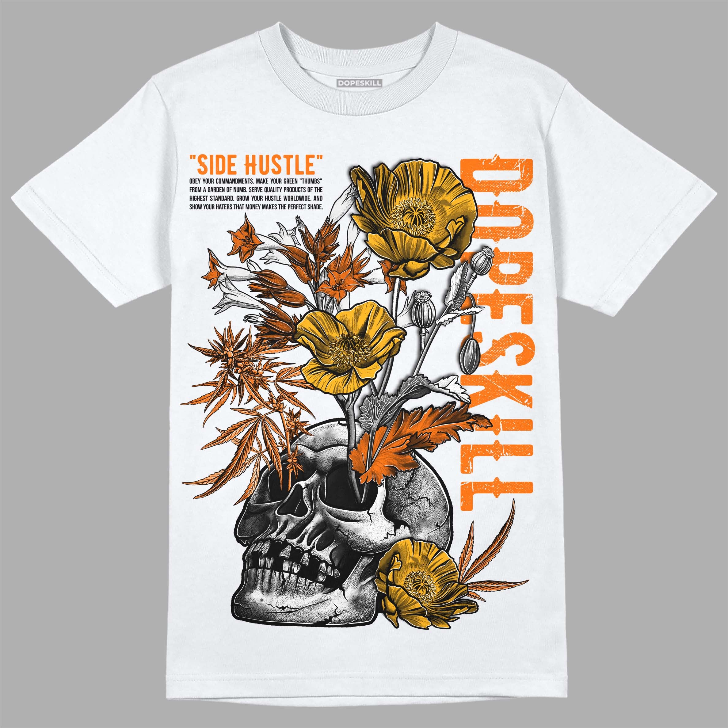 Orange Black White superstreetwear T-Shirt Side Hustle Graphic