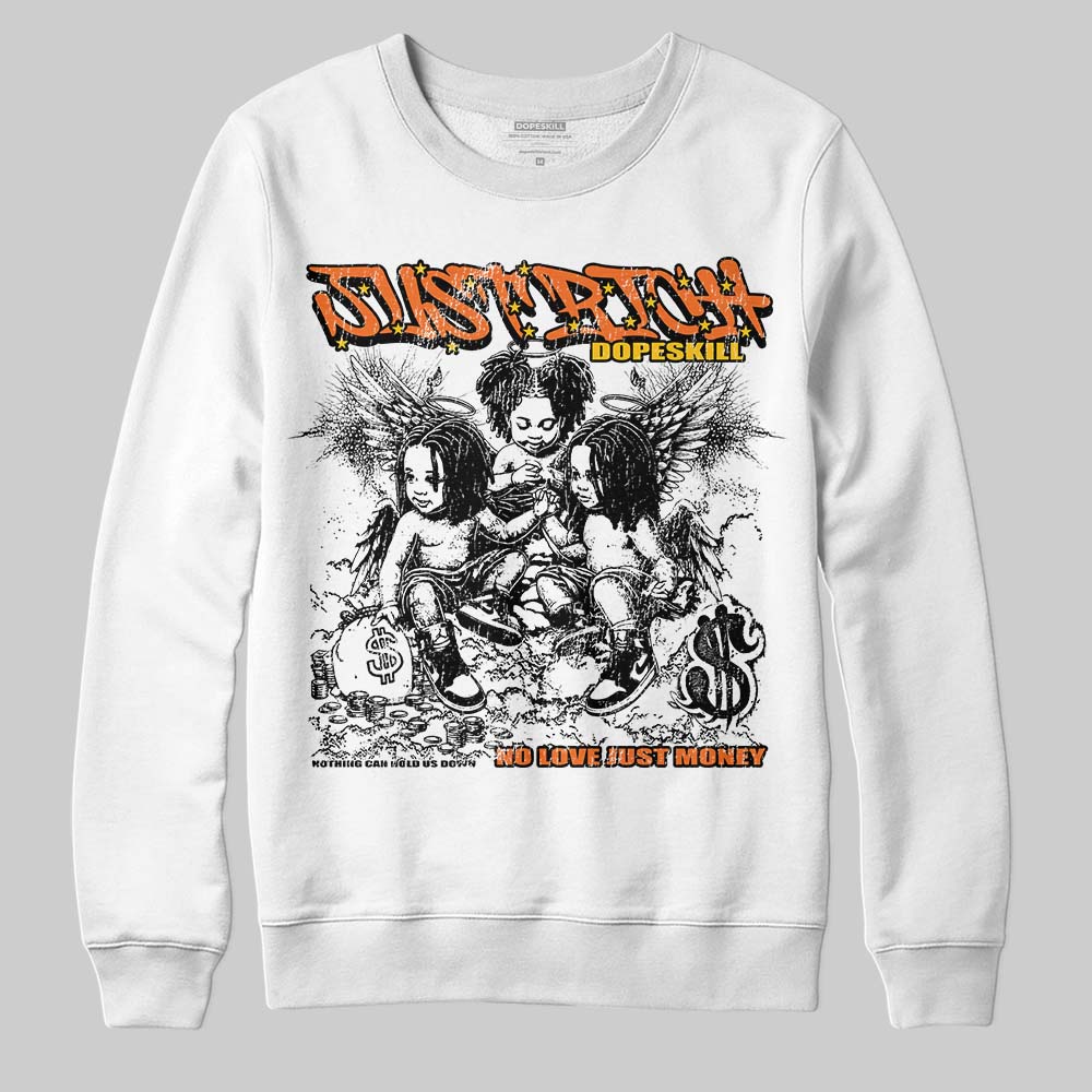 Orange Black White superstreetwear Sweatshirt Just Rich Graphic