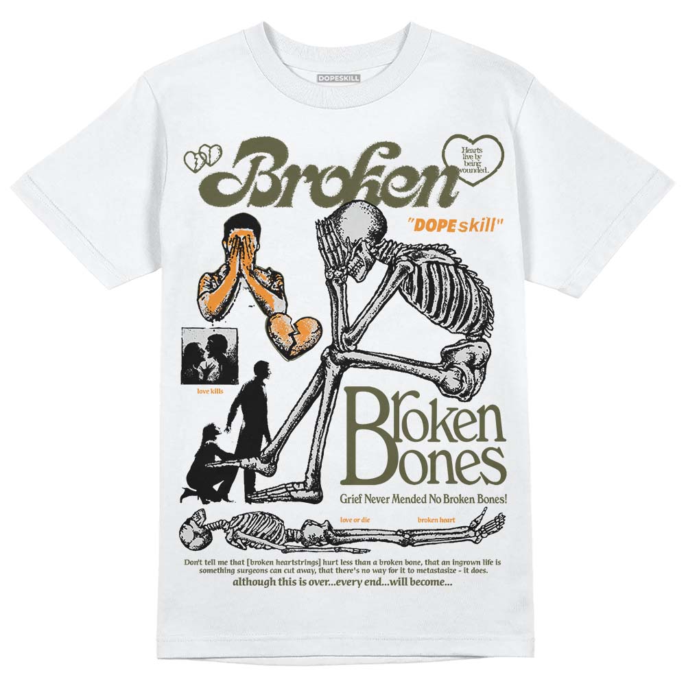 Olive 5s superstreetwear T-Shirt Broken Bones Graphic