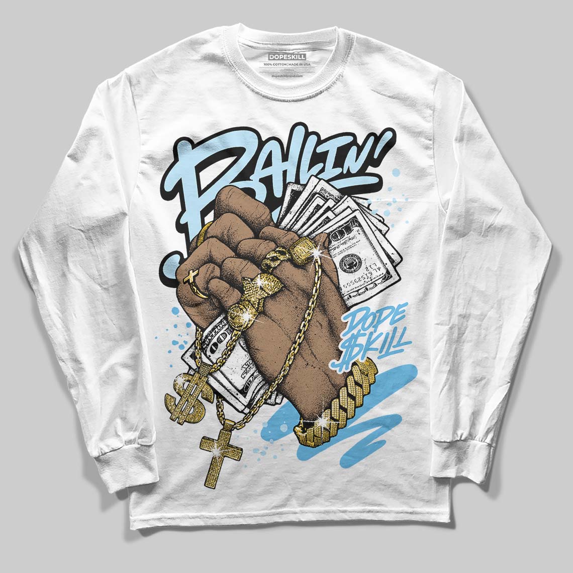 Legend Blue 11s superstreetwear Long Sleeve T-Shirt Always Ballin' Graphic