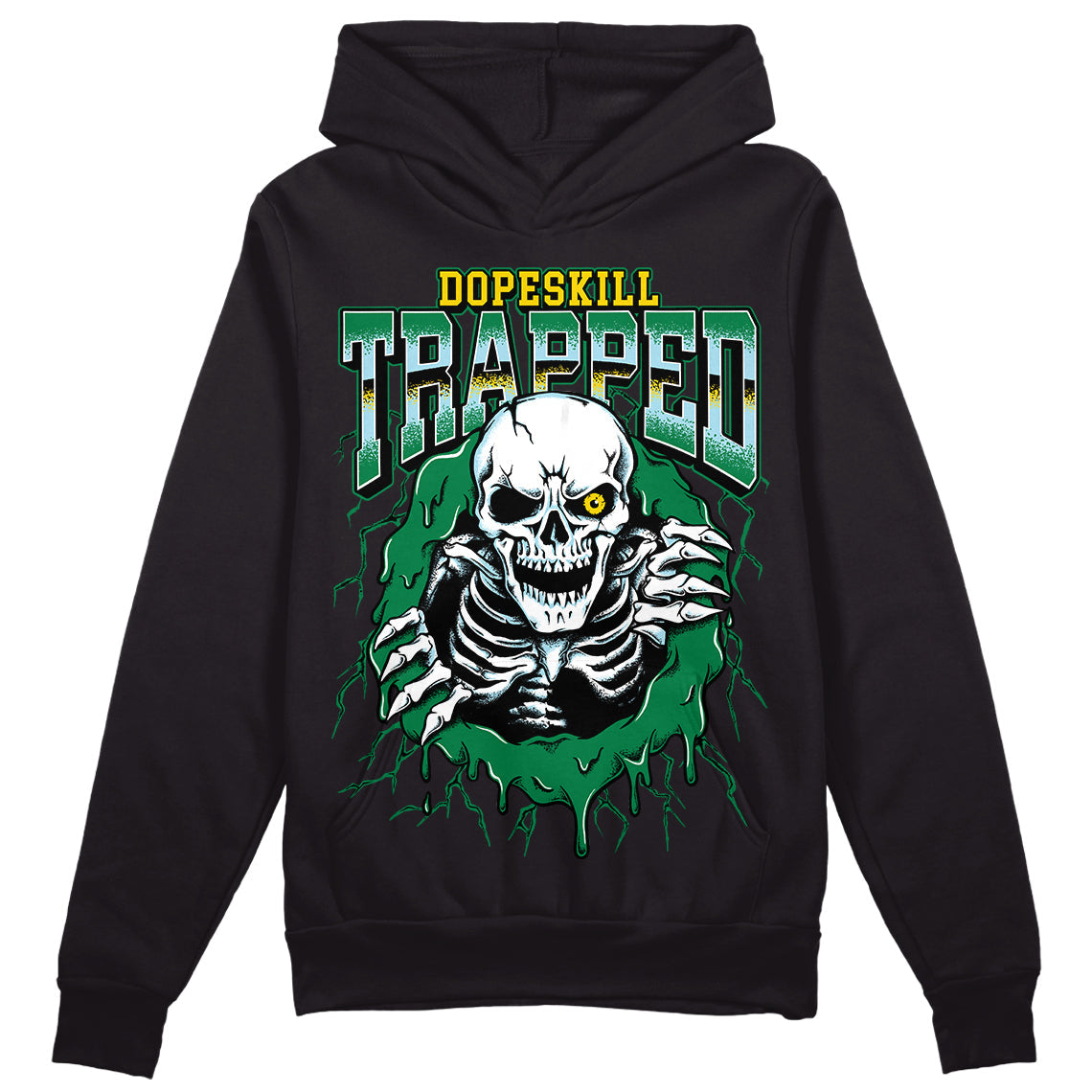 Lucky Green 5s superstreetwear Hoodie Sweatshirt Trapped Halloween Graphic