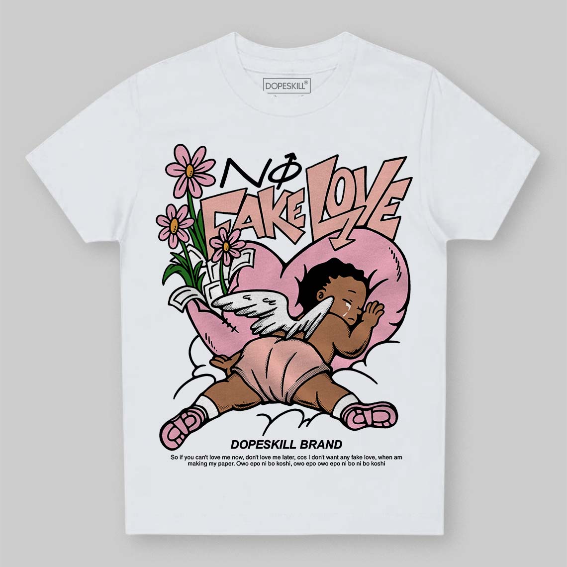 Legend Pink 11s superstreetwear Toddler Kids T-shirt No Fake Love Graphic